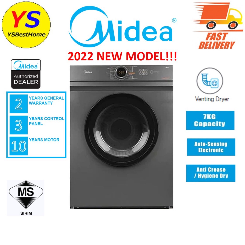 Midea MD7388 / MD100A70 7KG Vented Clothes Dryer Shopee Malaysia