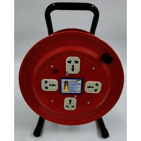 Heavy Duty Steel Industrial Extension Cable Reel with 4 x 13A Socket
