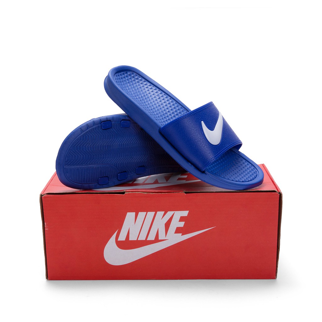 nike slipper blue