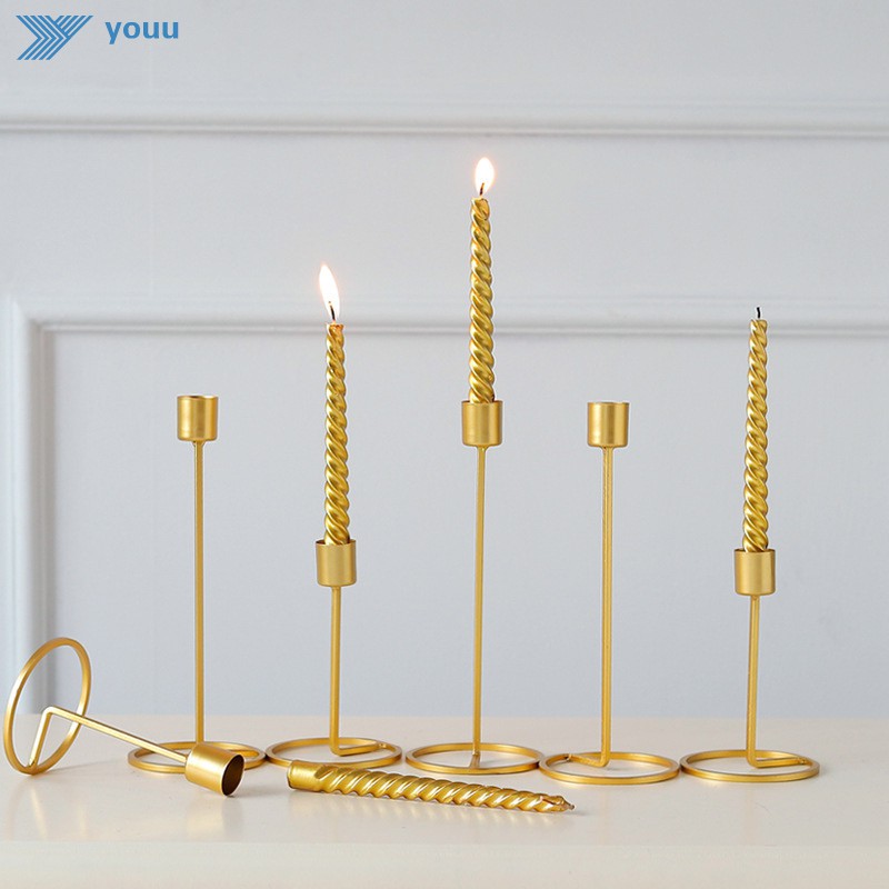 Nordic Style 3d Geometric Candlestick Metal Candle Holder