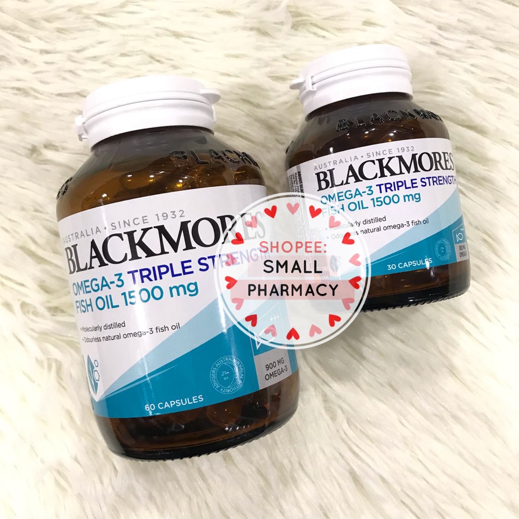 Blackmores Omega3 Triple Strength Fish Oil 1500mg 30s / 60s Odorless