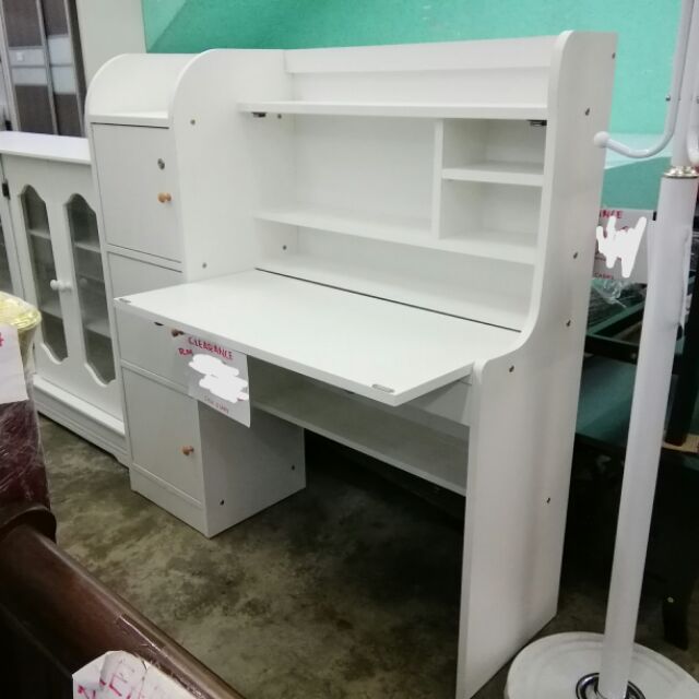 STUDY TABLE WHITE Shopee Malaysia