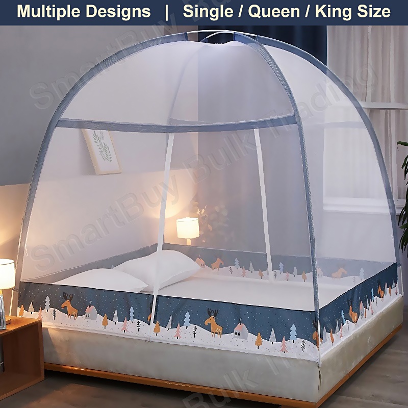 Foldable Self Standing Mosquito Net For Home Travel Outdoor / Kelambu ...