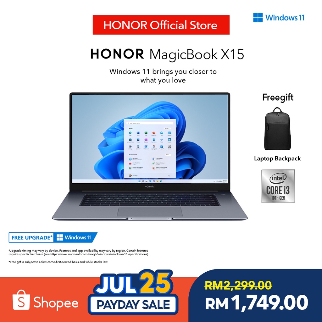 โบโนร์หนังสือ x-15-i5 i3 ฟรีกระเป๋าเป้สะพายหลังรับประกัน–มาโนลเซีย