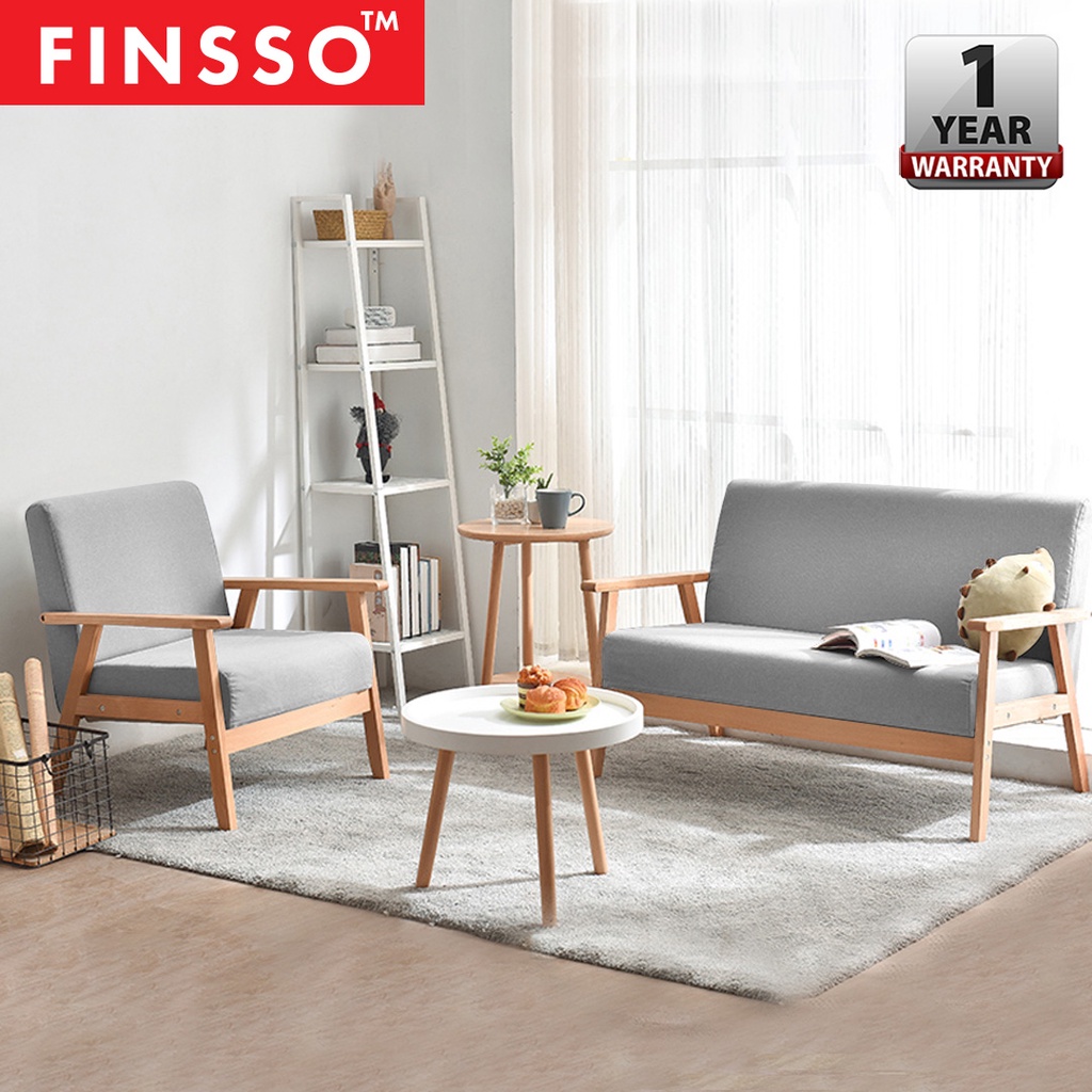 FINSSO: Lauren 382 Solid Wood Frame 1+2+3 Seater Sofa [FREE INSTALLATION]