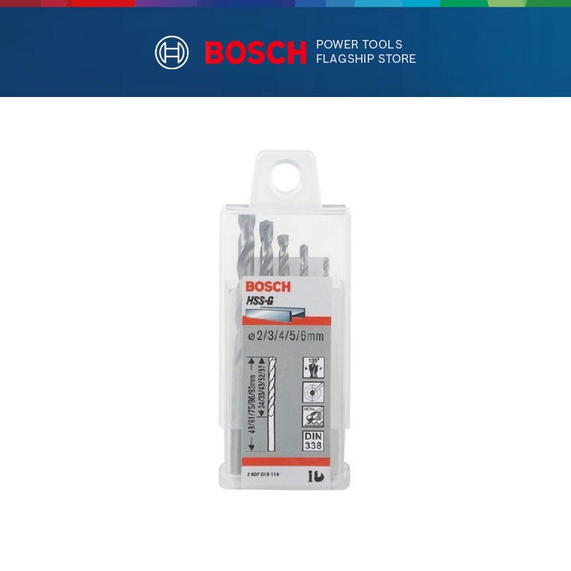 Bosch Home and Garden 2609255045 Metal Drill bits HSS-G DIN 338