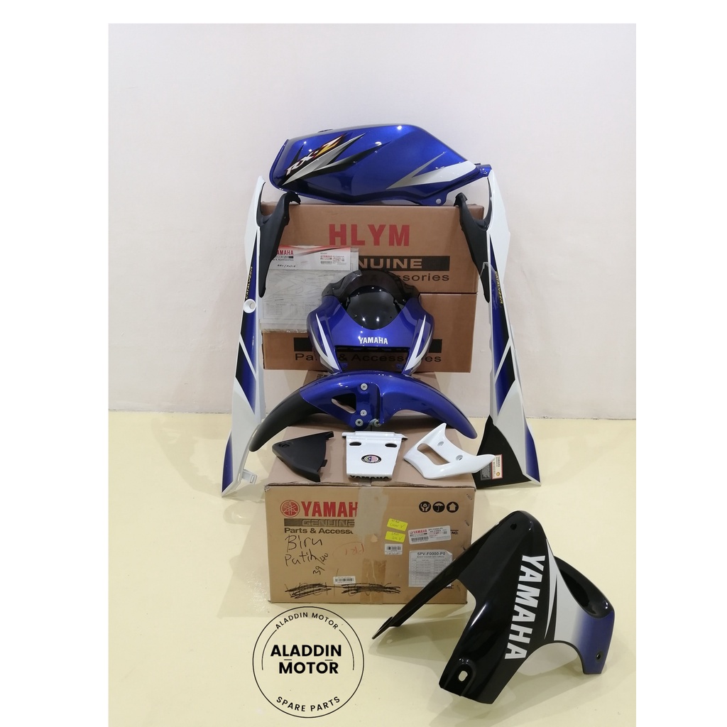 COVERSET RXZ CATALYZER BIRU PUTIH HLY YAMAHA (COMPLETE SET) | Shopee ...