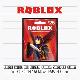 25 Roblox Gift Card New Price Shopee Malaysia - roblox physical gift card