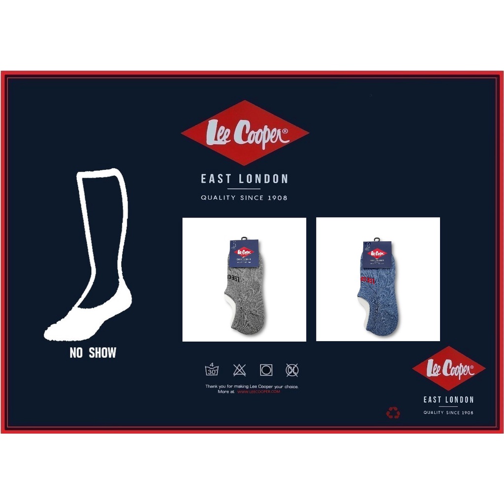 LEE COOPER. Original Men's Eco-Friendly Pure Cotton Breathable Hidden No Show Socks. LM3210/LM3211