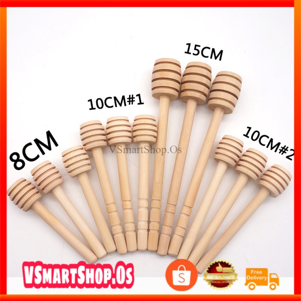 Wooden Honey Stick Honey Dipper Party Supply Wood Honey Spoon Jar for Honey Stick