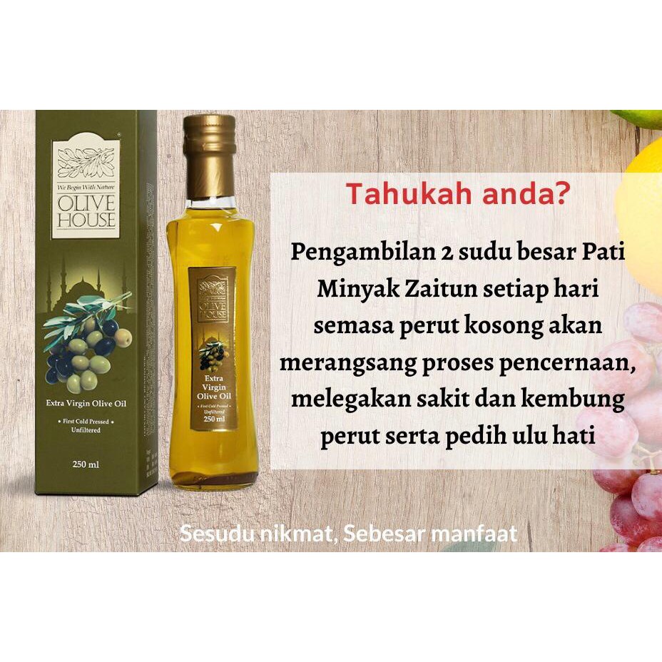 Best Selling Pati Minyak Zaitun Extra Virgin Olive House 100 Asli Tanpa Campuran Pmz Olive House Shopee Malaysia