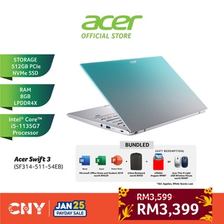 Acer Swift 3 Intel Evo i5 Laptop - SF314-511-559D/SF314-511-532H/SF314-511-54EB