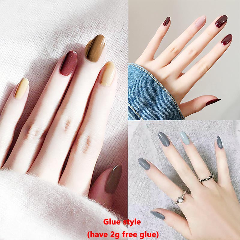 plain color nail designs