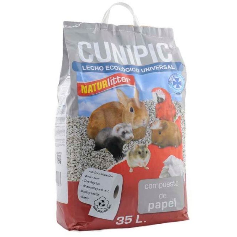 Cunipic Naturlitter – Einstreu Aus Recyceltem Papier, 4 Liter, Umweltfreundlich & Saugstark