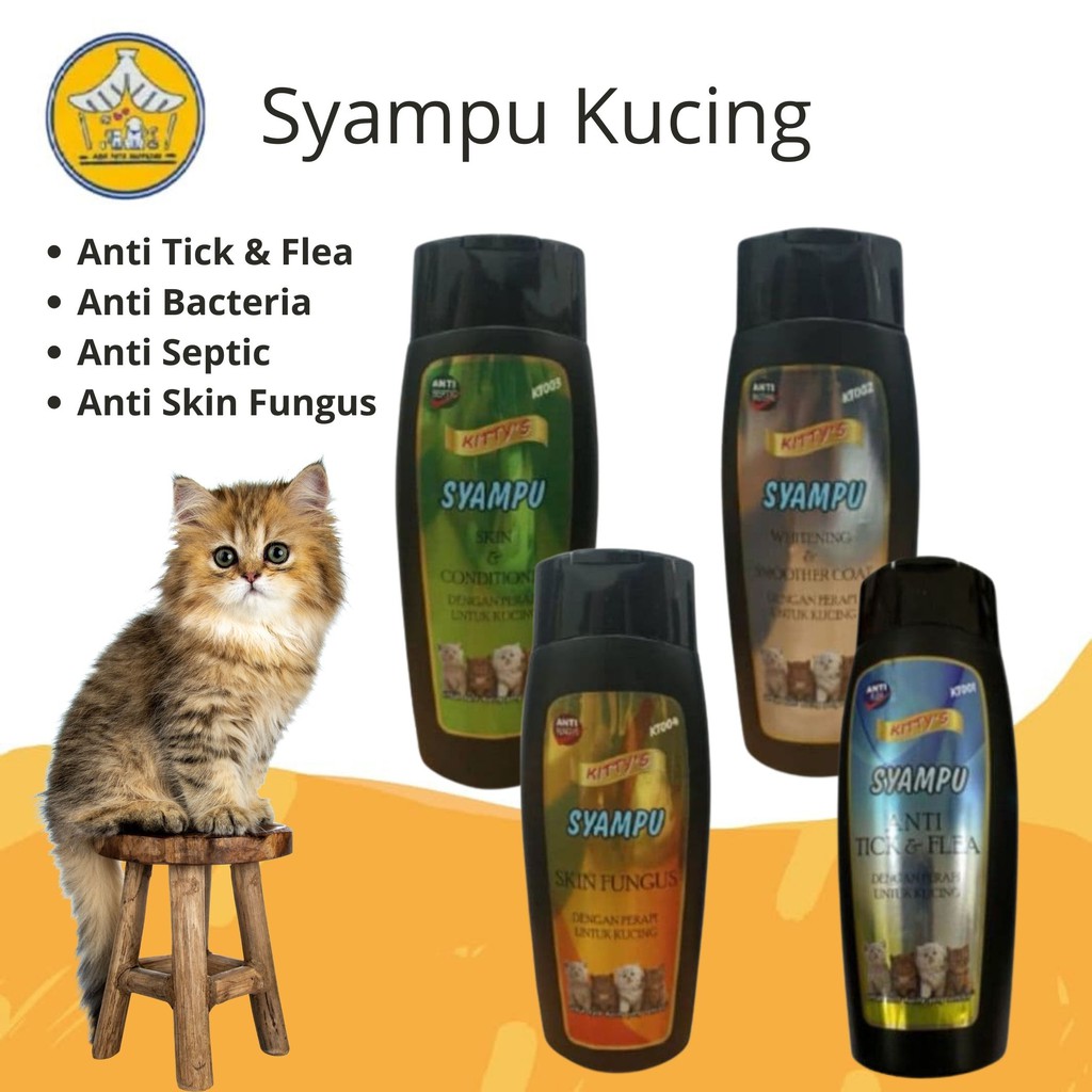 KITTY'S CAT SHAMPOO 200ML / SYAMPU KUCING ANTI FUNGUS | Shopee Malaysia