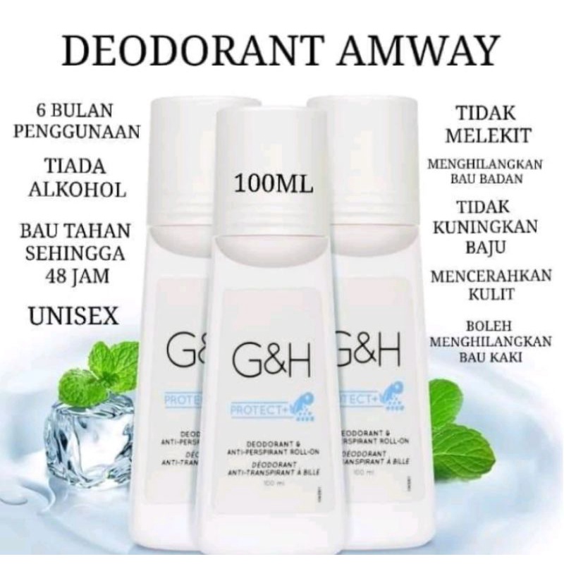 *Amway* G&H Deodorant & AntiPerspirant RollOn (100 Original
