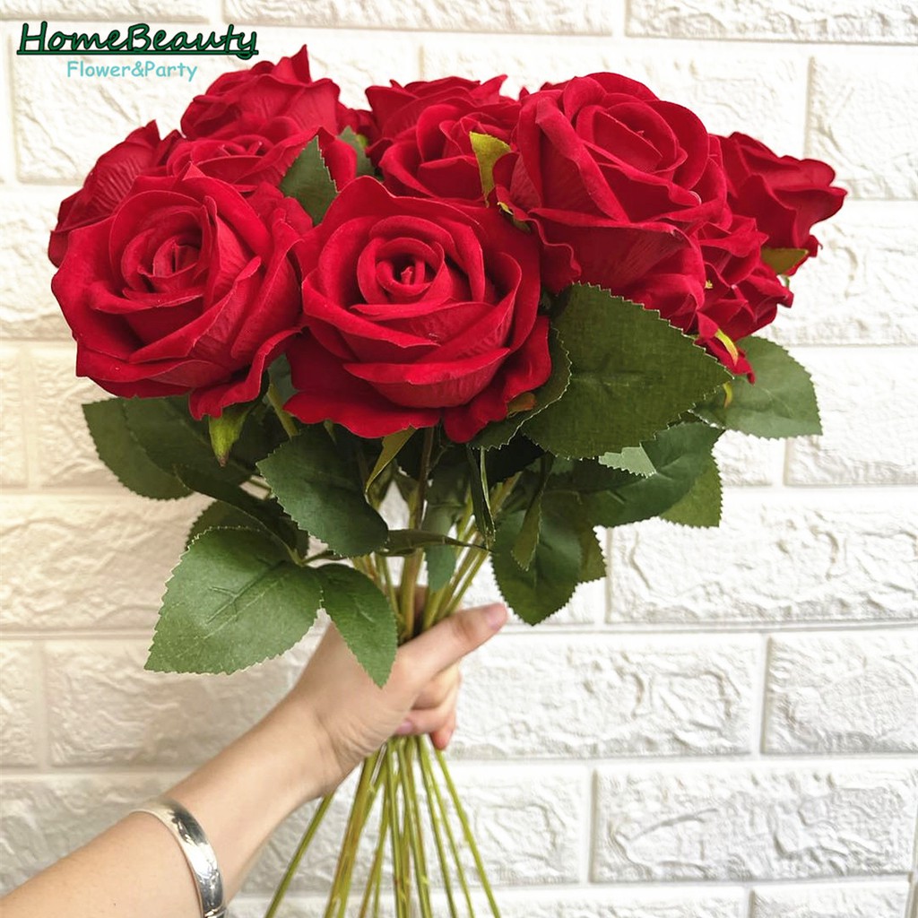 Hot 1 pc silk rose artificial flower for wedding party decoration