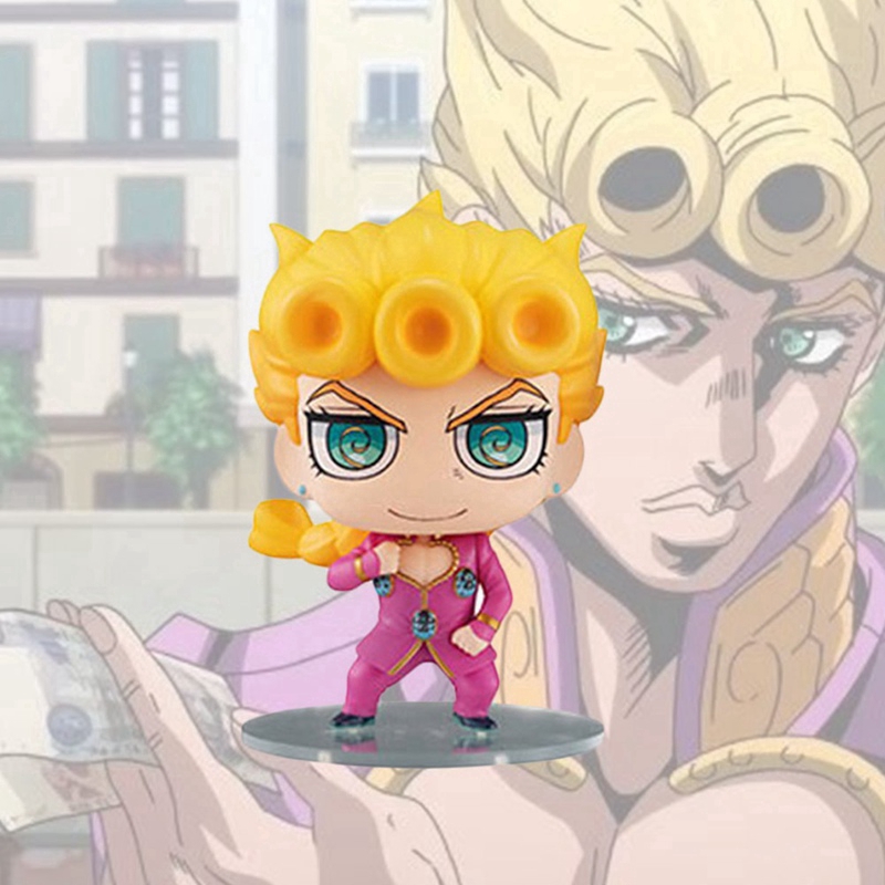 Biyingwuhan Q Version Anime Figure Jojos Bizarre Adventure Giorno Giovanna Bruno Figure Toys Doll Christmas Gift Shopee Malaysia - giorno giovanna anime shirt roblox