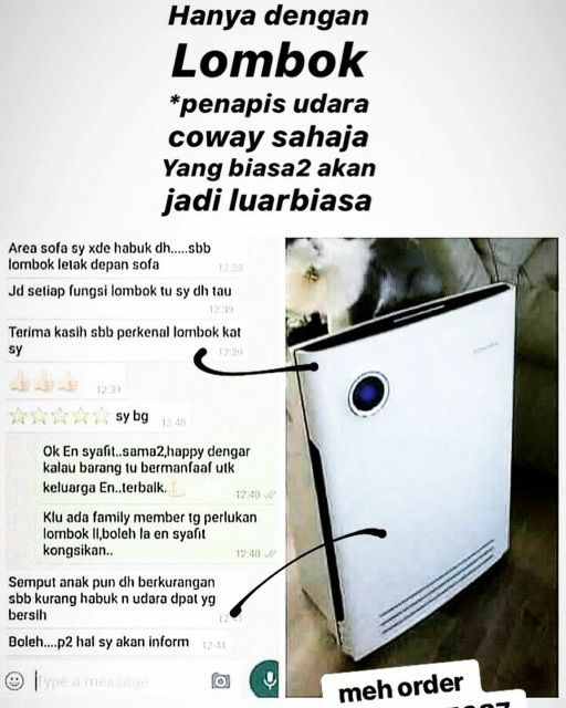 Coway Lombok Ii Air Purifier Penapis Udara Pembasmi Kuman Shopee Malaysia
