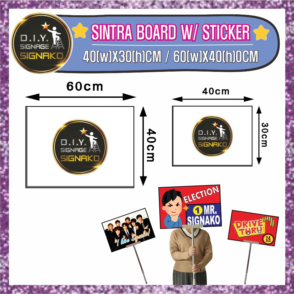 5mm Sintra Board Print for Rod / Election Direction Sign Kpop BTS Merchandise Store