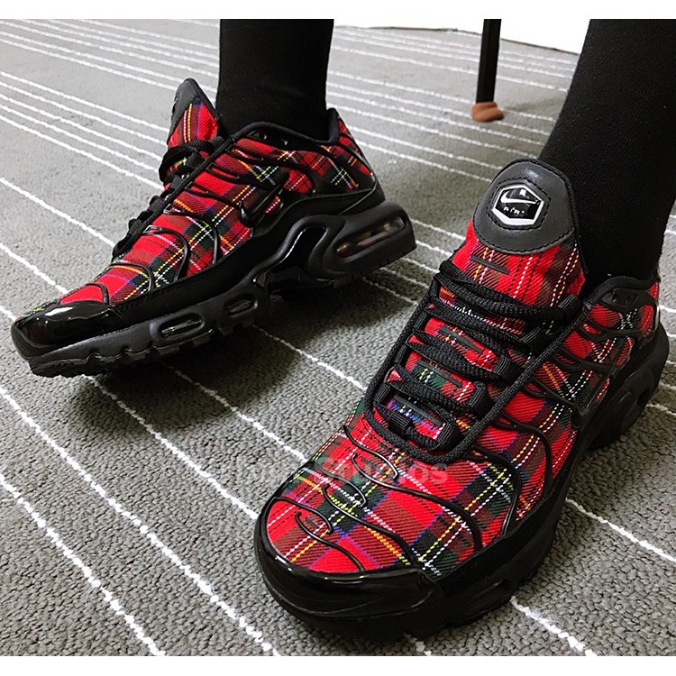 red plaid air max plus