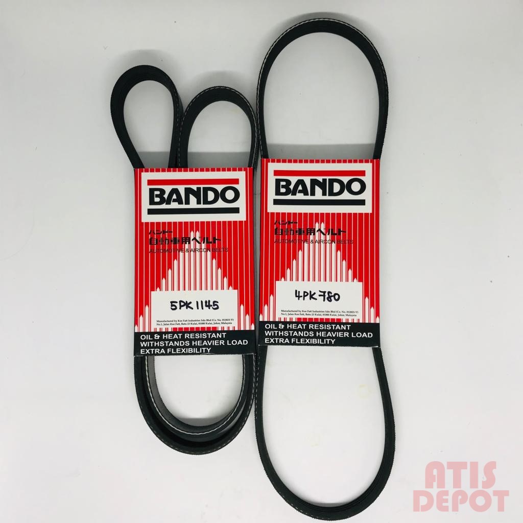BANDO Proton Wira 1.6 Original Air Con and Alternator Belt 5PK1145 4PK780 Belting Set Shopee