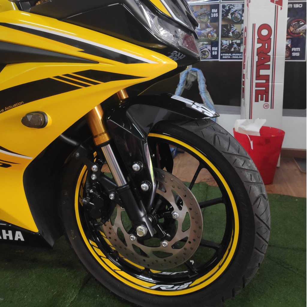  YAMAHA  R15  Rim Lining Sticker Kuning  K KP Shopee Malaysia