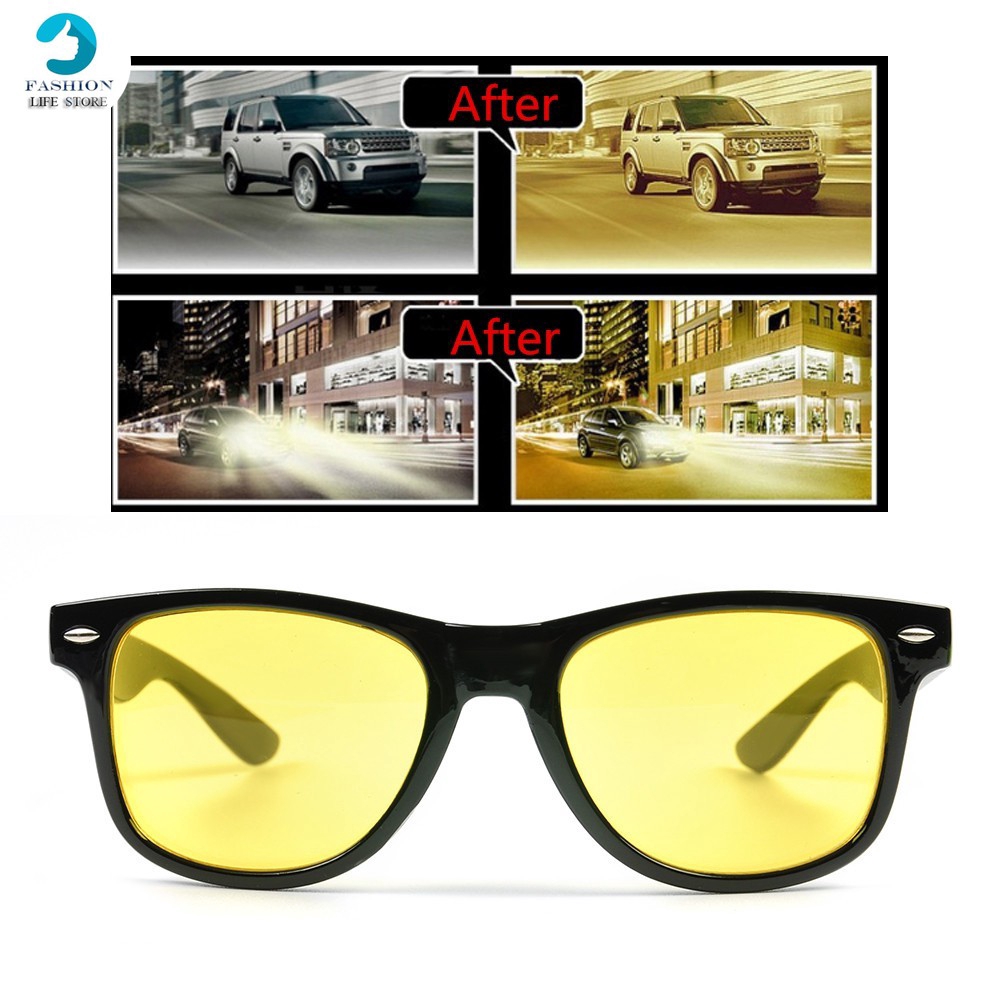 Night Driving Glasses Vision Anti Glare Drivers Polarized UV400 Fit ...