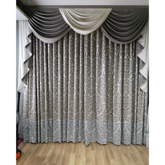 Ripple Fold Curtain With Scallop Display Unit For Sale Shopee
