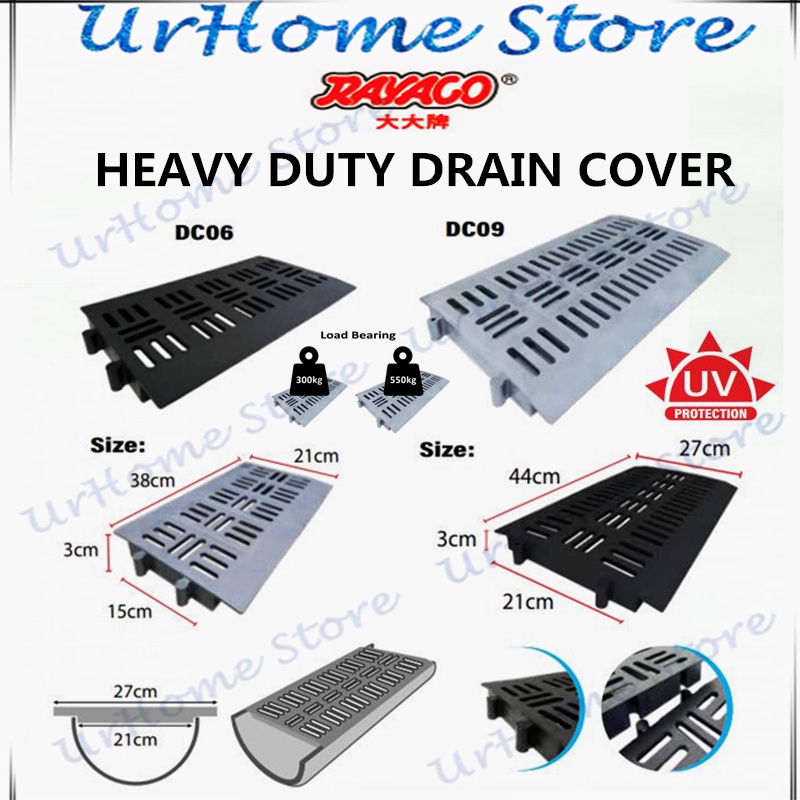 Rayaco Drain Cover 6" / 8.5" / 9'' Penutup Longkang Standard same Felton Penutup Cover