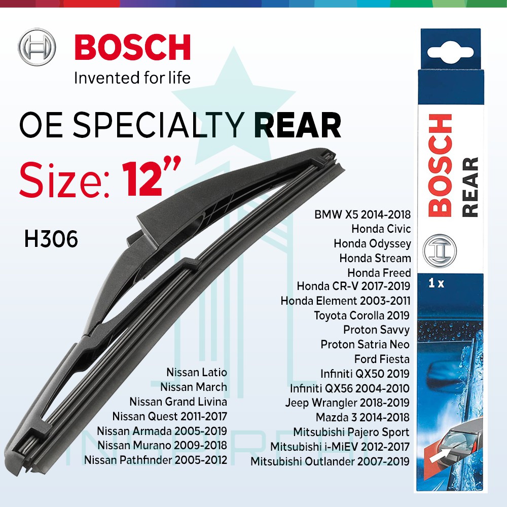 Bosch H306 Rear Wiper-Size:12