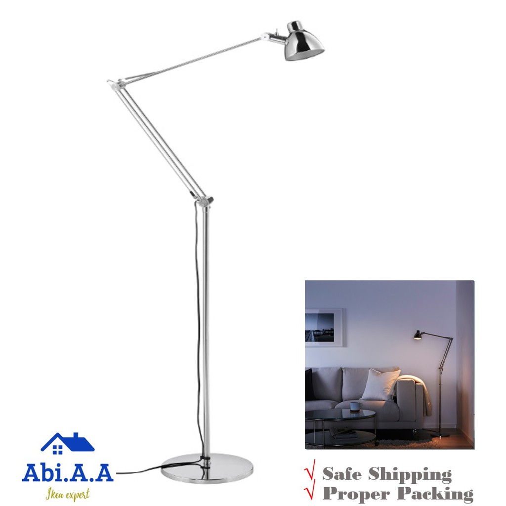 Ikea Antifoni Floor Reading Lamp Nickel Plated Lampu Lantai Lampu