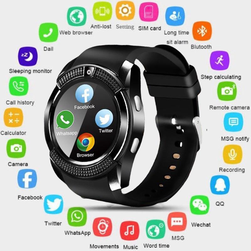 v8 bluetooth smart watch sports