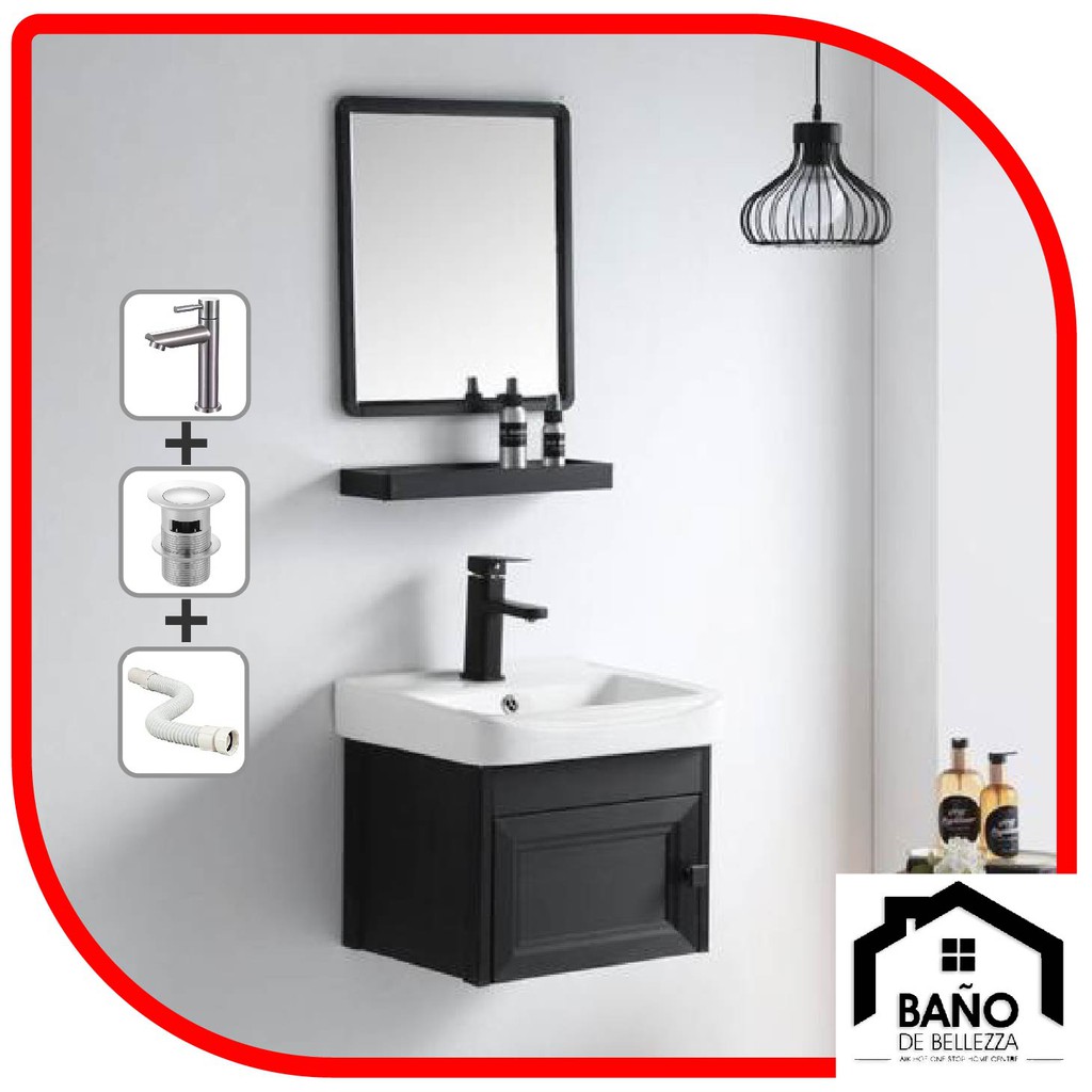 BANO Solid PVC With Laminated Bathroom Basin (Free Basin Sink