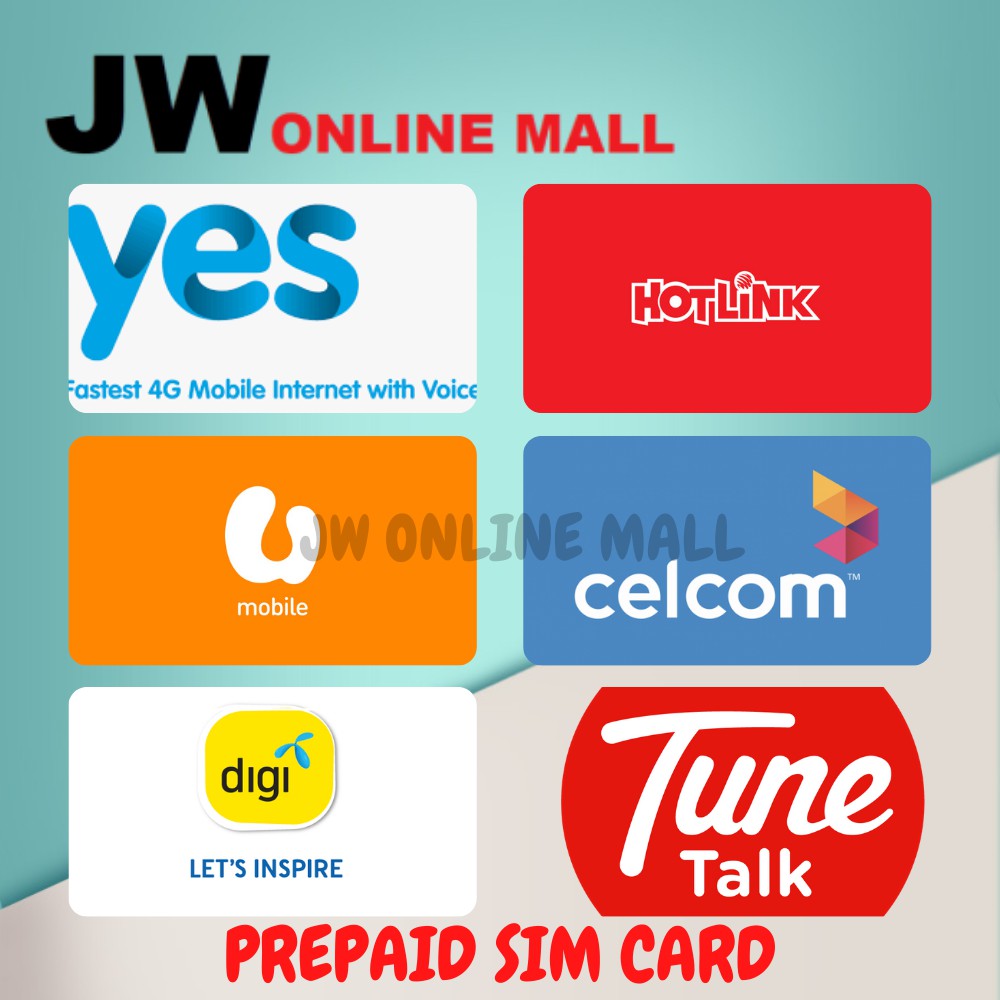 Unlimited Internet Data Hotspot Data Call Tune Talk Hotlink Umobile Digi Celcom Yes Prepaid Sim Card Shopee Malaysia