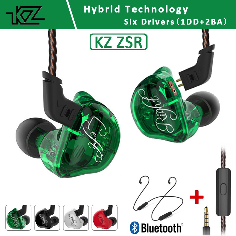 Kz Zsr Hybrid Earphone Six Drivers Hifi Deep Bass Music In Ear Headphones Shopee Malaysia