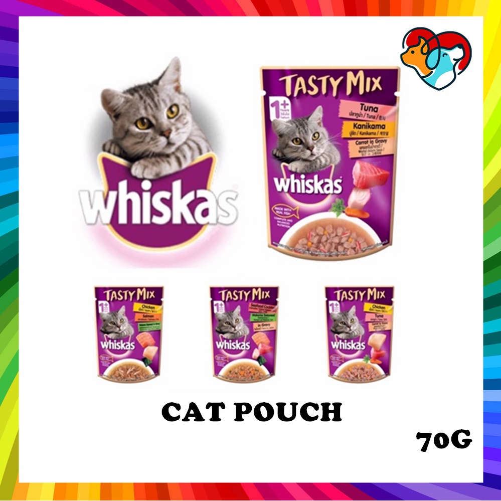 Whiskas Cat Pouch Tasty Mix 70g Shopee Malaysia
