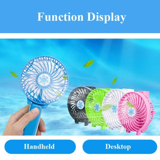 Ready Stock Rechargeable Mini USB Fan Cooling Adjustable Portable Handy Mini Fan Small Fan Desk Fan