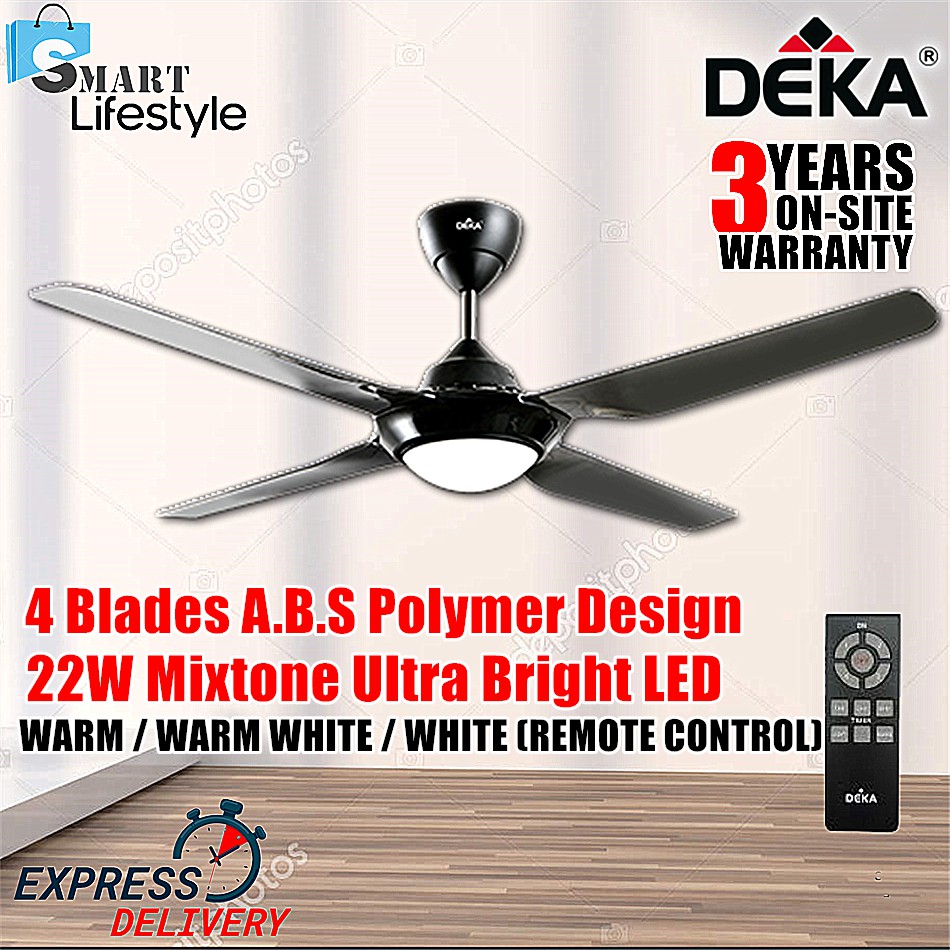 DEKA Ceiling Fan with LED Light & Remote Control SV28L ...