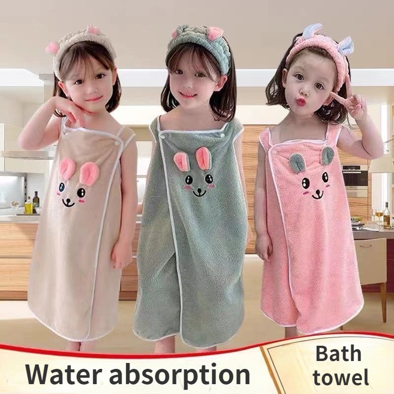 HighEnd Children's Bath Towels Skirts Headbands Medium Big Children