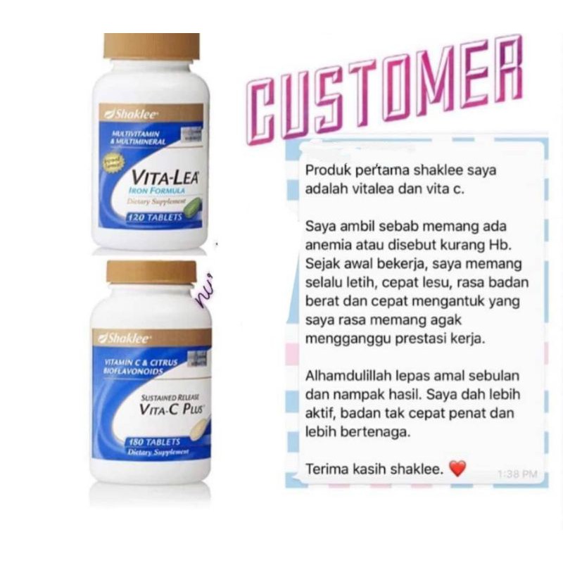Set Anemia Set Tambah Darah Shaklee Shopee Malaysia