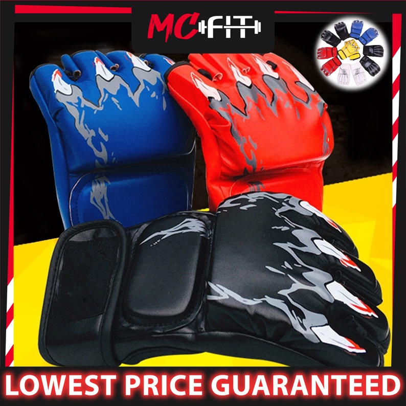 MCFIT MMA Adult Warriors Kickboxing Sanda Silat Boxing Gloves Grappling Training Punching Sparring Glove 拳击手套