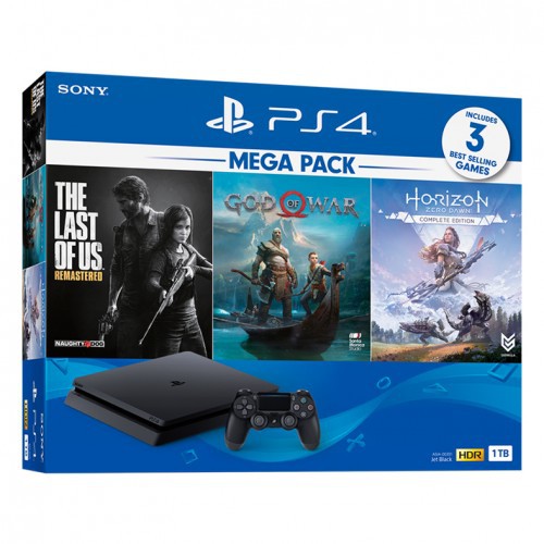 Ready Stock Ps4 Slim 1tb Mega Pack 1 Free 3 Games Shopee Malaysia