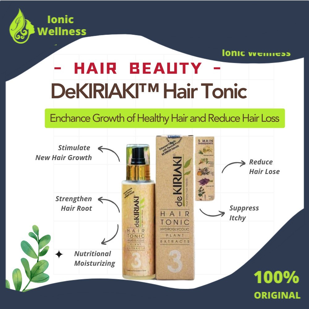 DeKIRIAKI™ HAIR TONIC with HYDROGLYCOLIC PLANT EXTRACTS - 120ml Enchance  Growth of Healthy Hair and Reduce Hair Loss | Shopee Malaysia