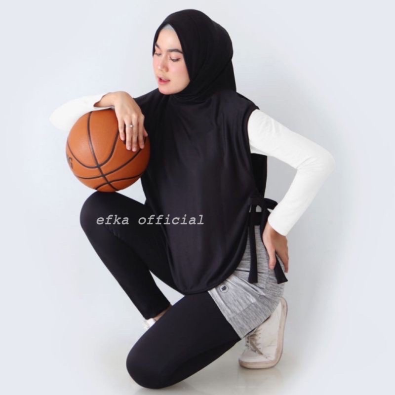 Vest Tie On Outer Hijab Sport Sport For Running Gymnastics Gowes Futsal