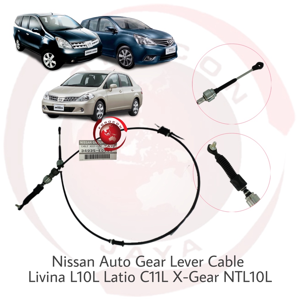 Nissan Livina L10L Latio C11L XGear NTL10L Auto Gear Lever Cable 34935