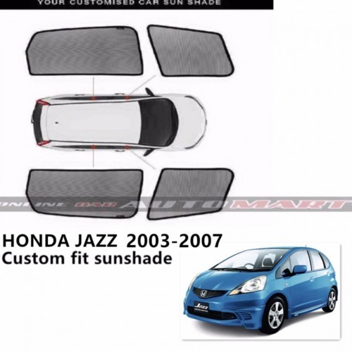 Custom Fit OEM Sunshades/ Sun shades for Honda Jazz Yr 2003-2007 - 4pcs