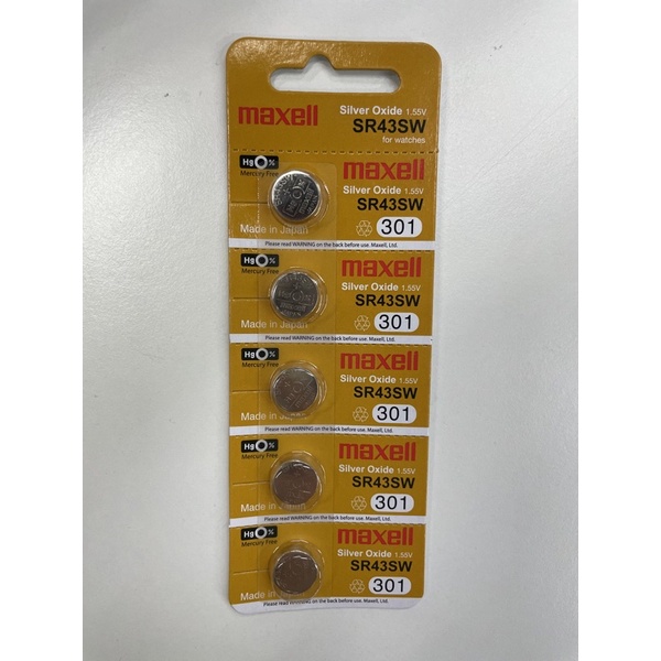 Renata 301 Pila Batteria Orologio Mercury Free Silver Oxide SR43SW - Foto 6
