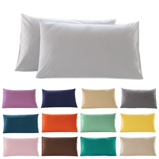 Pillowcase Covers - Grey/White (1 Pc/48 x 74cm) Solid Color Pillow Cover Soft Polyester pillowcases for home decor