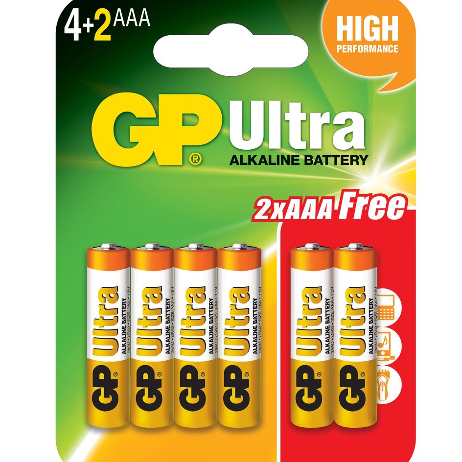 GP ULTRA ALKALINE 24AU 4PCS FREE 2PCS AAA BATTERY Shopee Malaysia